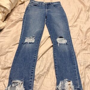 L'AGENCE Blue Distressed Jeans